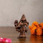 Pure Copper Relaxed Sita Ram Idol | 4" (10.2 cm) Height | 0.45 kg Premium Sacred Art | Serene Divine Couple | Traditional Temple Grade Murti